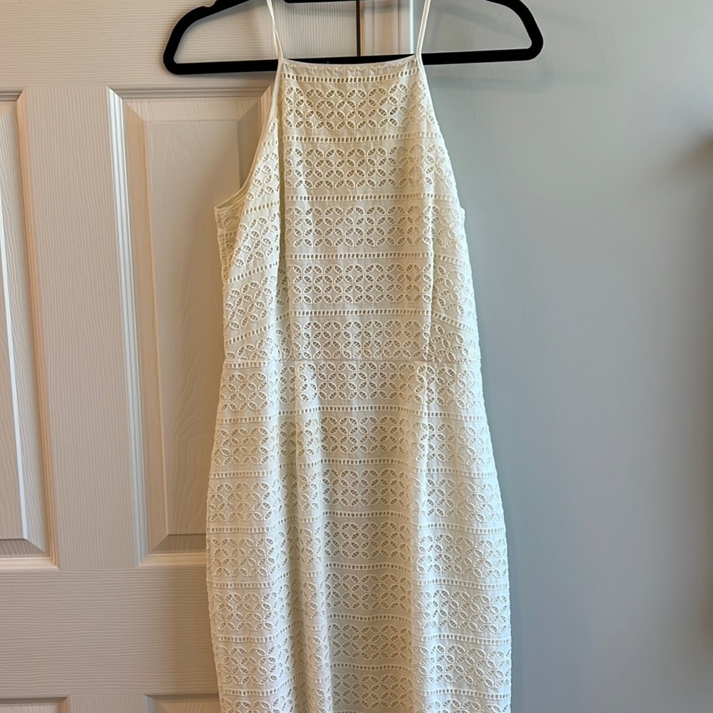 Mid length white dress